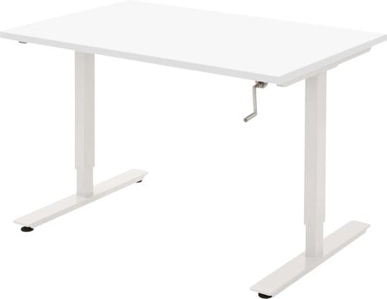 Zit sta bureau met slinger - Wit - 120 x 80 cm - Refurbished
