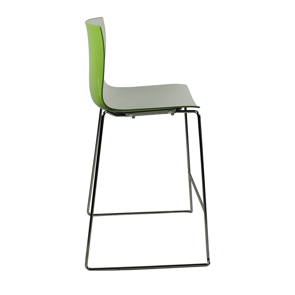 Arper - Barkruk - Catifa 46 - Groen - Chrome onderstel - Gebruikt - Afbeelding 2