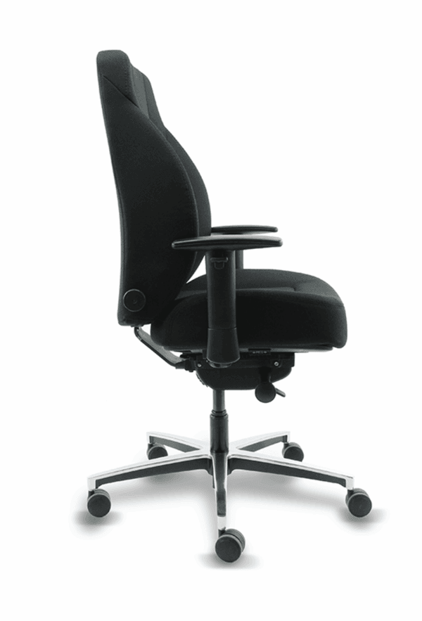 24 uur stoel/bureaustoel - B1 - Ergonomisch - Zwart - Nieuw - Afbeelding 3