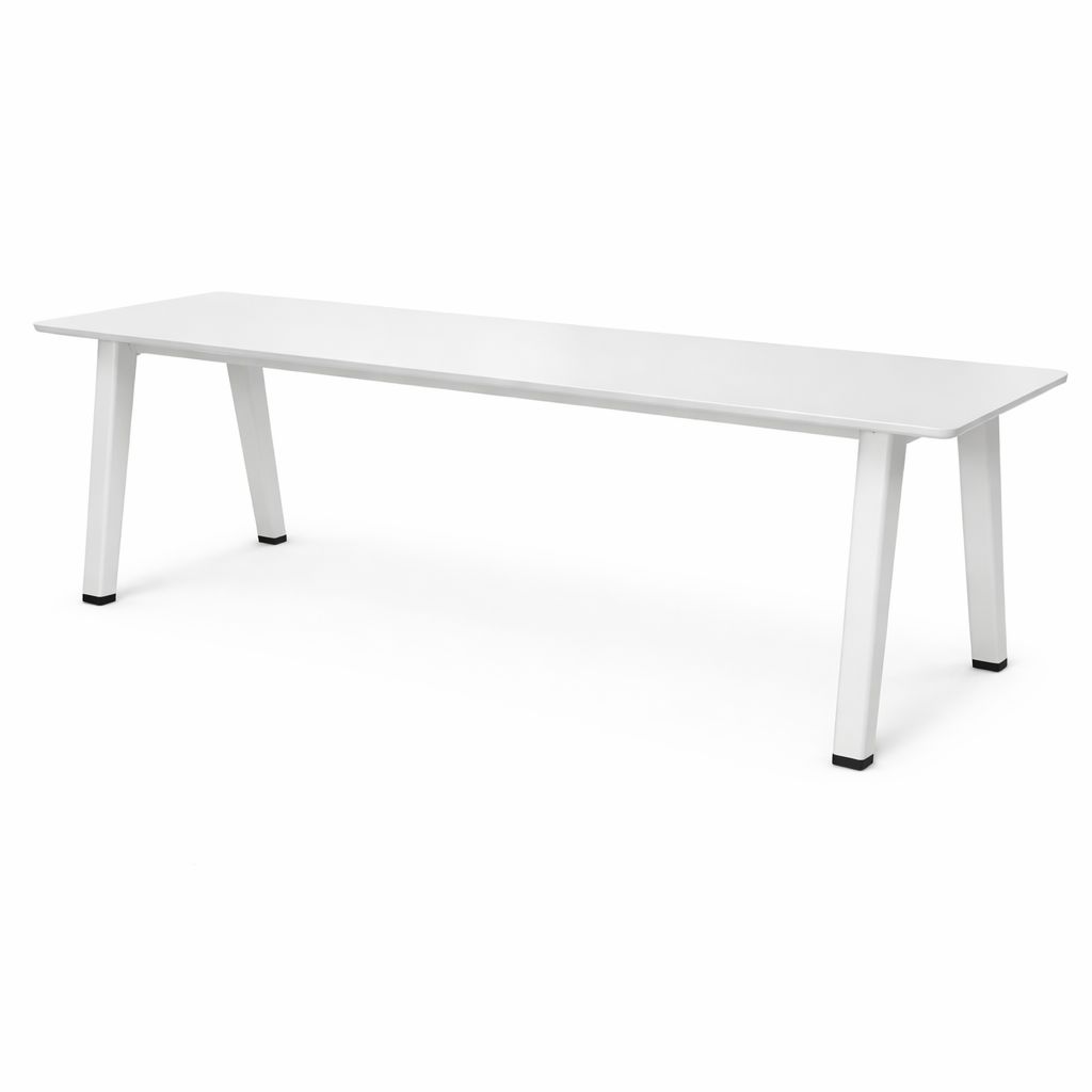 Steelcase tafel - 240 x 60 x 73 cm - Wit - Gebruikt
